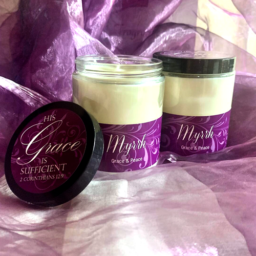 MYRRH SCRIPTURE JAR 8oz CANDLE