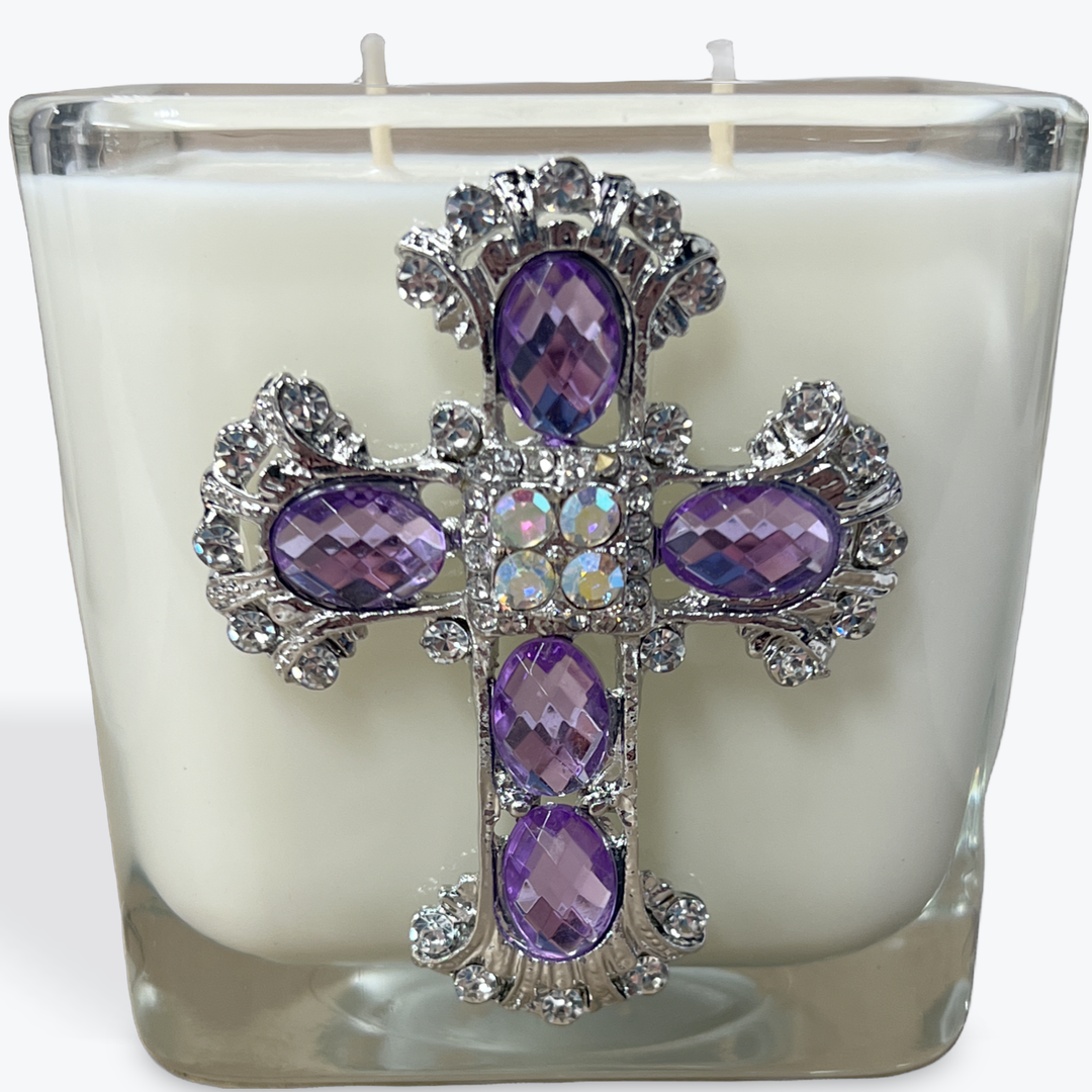 MYRRH - 12oz CROSS CANDLE