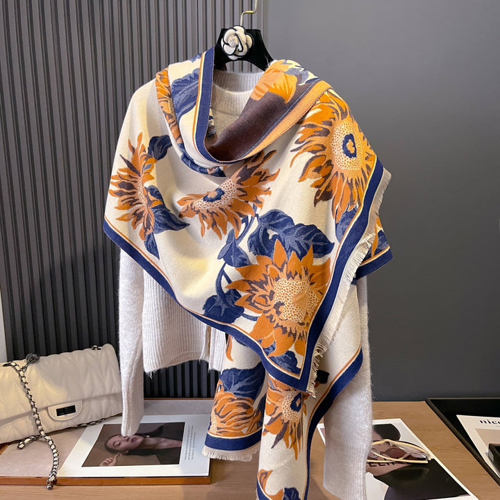 Yellow Sunflowers Reversible Wrap