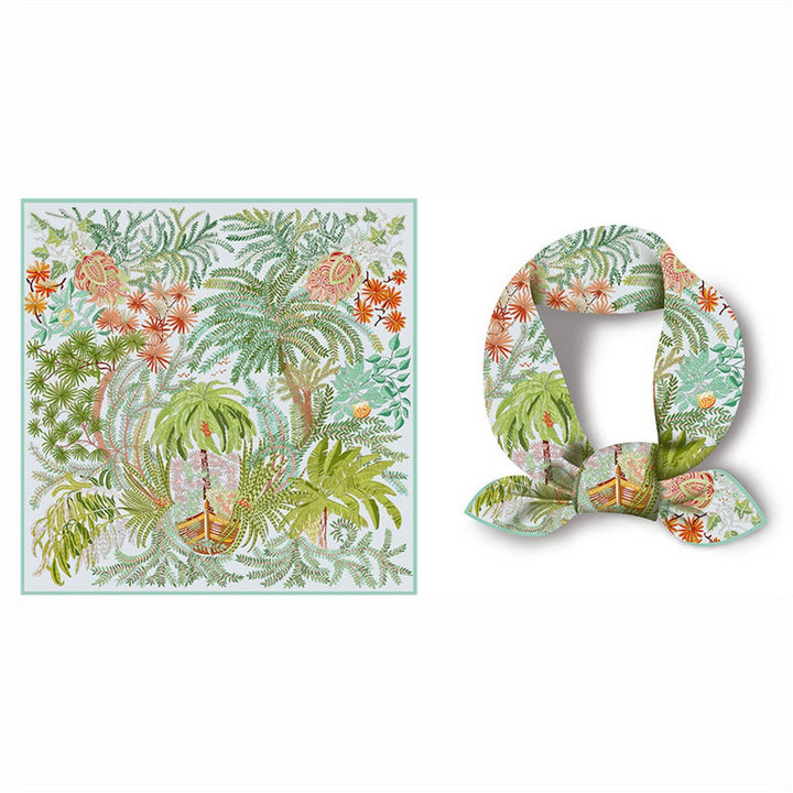 20.9" Silky Satin Square Scarf – Sweet Cream Style_CWASC0642