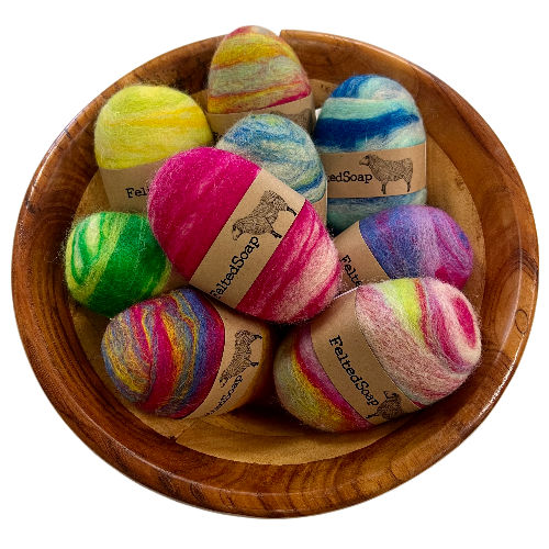 Felted Soap Multicolored Pack of 25 Individually Labeled