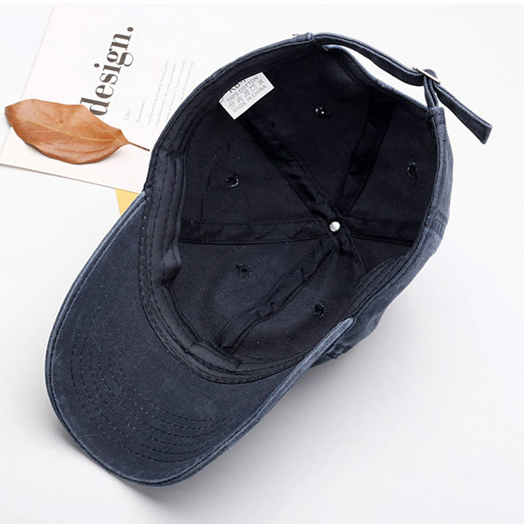 CHM Washed Distressed Plain Cotton Baseball Cap