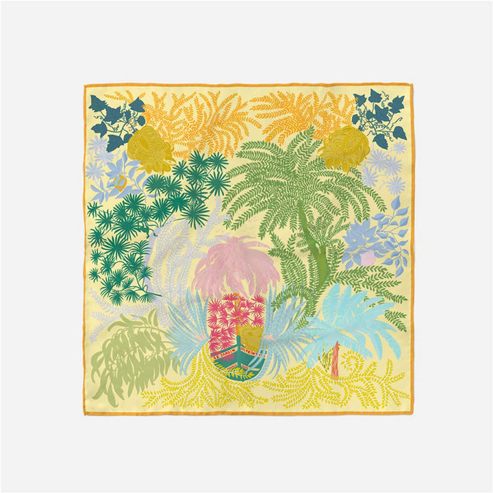 20.9" Silky Satin Square Scarf – Sweet Cream Style_CWASC0642