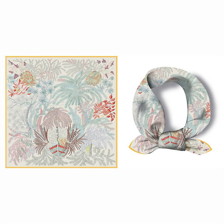 20.9" Silky Satin Square Scarf – Sweet Cream Style_CWASC0642