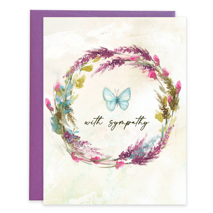With Scripture Sympathy Greeting Card - Hope Wreath