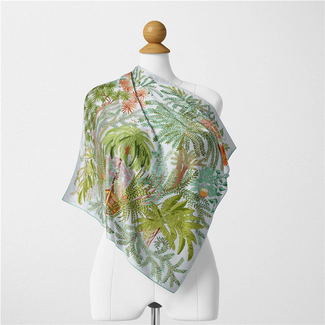 20.9" Silky Satin Square Scarf – Sweet Cream Style_CWASC0642