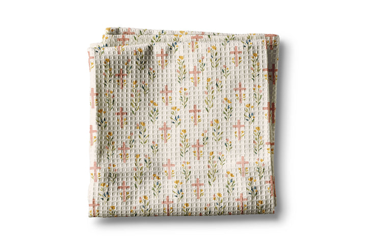 Easter Cross Christian Religious Kitchen Towel Waffle Baking