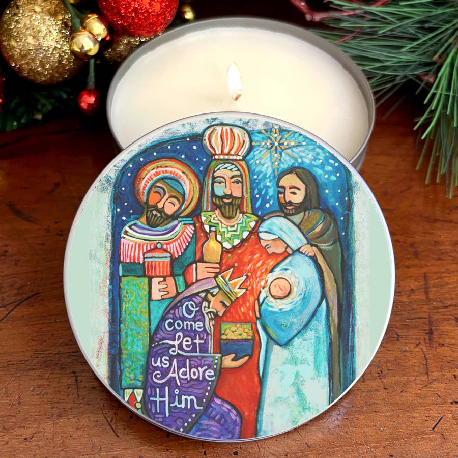 "O Come..." 3 Kings - Gift of the Magi 4oz Tin Candle