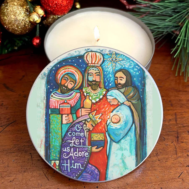 "O Come..." 3 Kings - Gift of the Magi 4oz Tin Candle