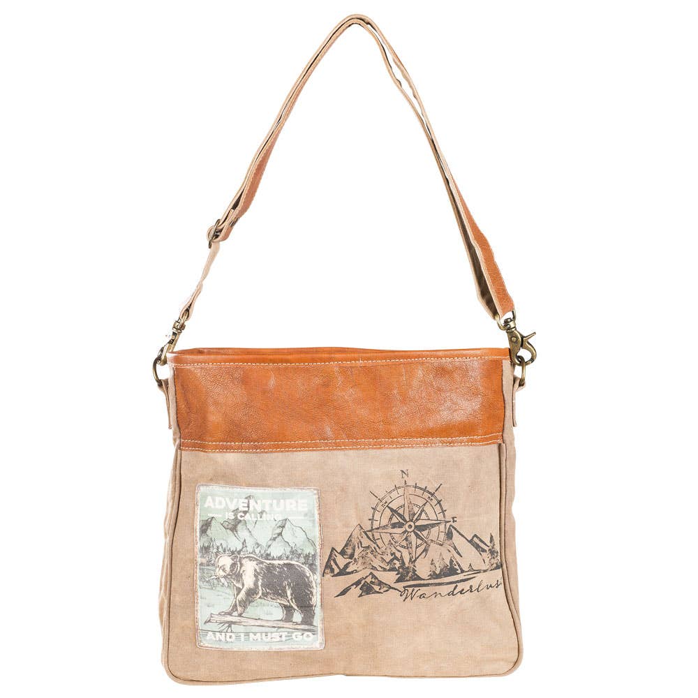 Adventure Is Calling And I.... Zipper Closure Shoulder Bag