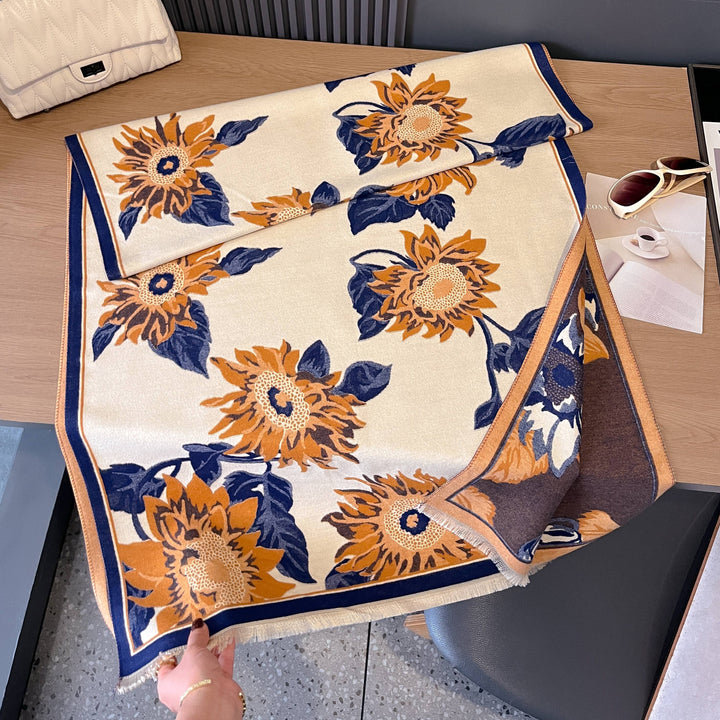 Yellow Sunflowers Reversible Wrap