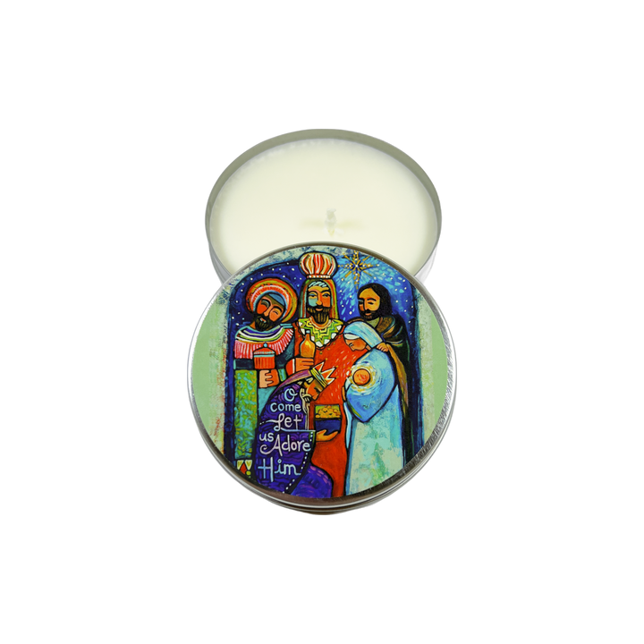 "O Come..." 3 Kings - Gift of the Magi 4oz Tin Candle