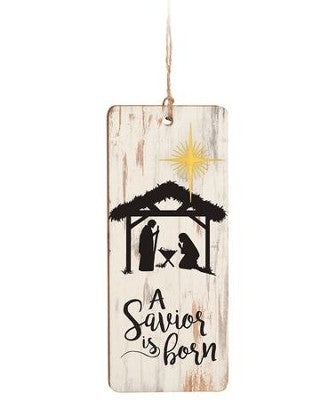 A Savior Is Born, Farmhouse Ornament