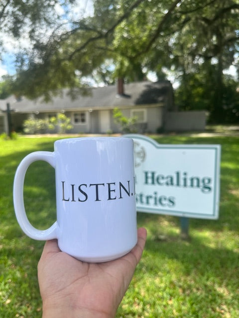 CHM 15 oz Mug-Listen.Love.Pray