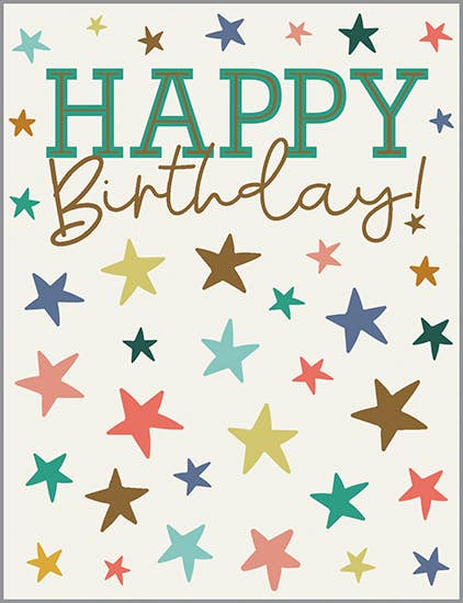 Birthday Greeting Card - Birthday Stars