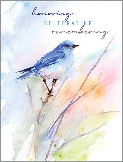With Scripture Sympathy Greeting Card - Bluebird/Branch