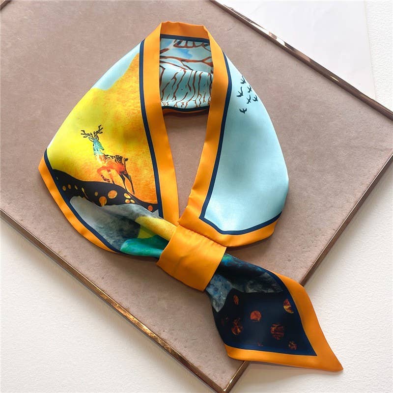 Yellow Art Loop Scarf