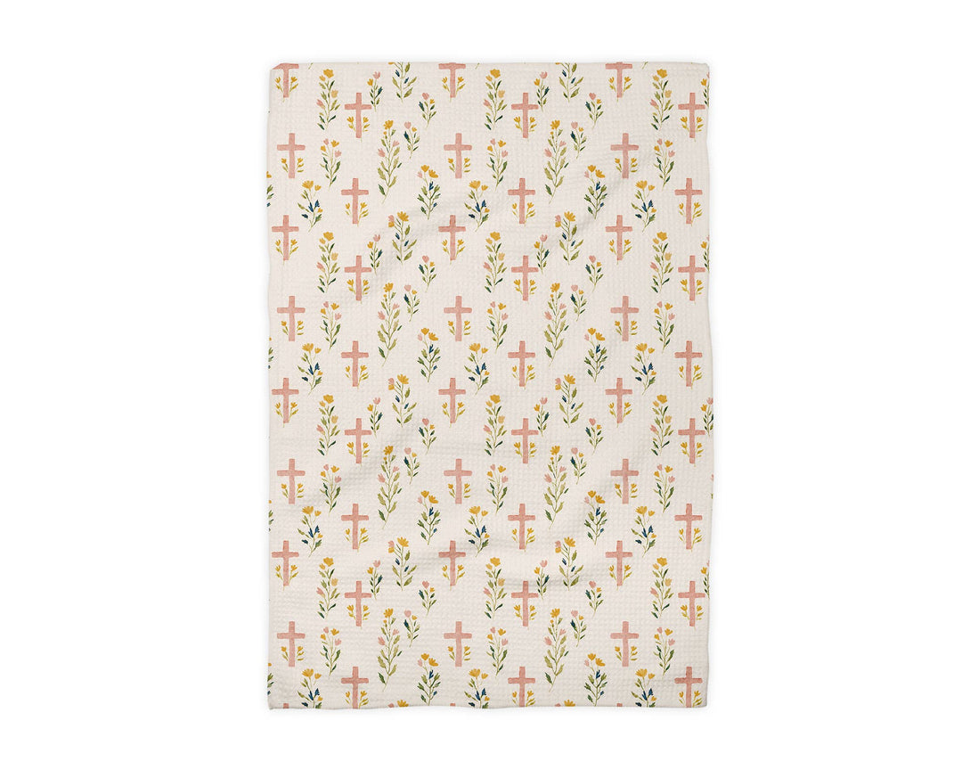 Easter Cross Christian Religious Kitchen Towel Waffle Baking