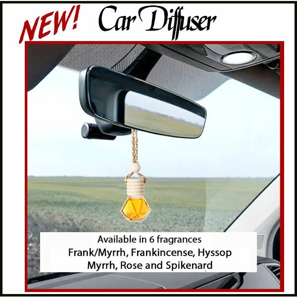 Car Diffuser Filled With Biblically Frankincense & Myrrh