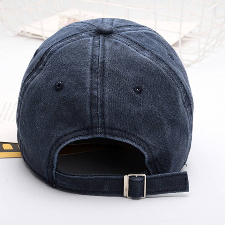 CHM Washed Distressed Plain Cotton Baseball Cap